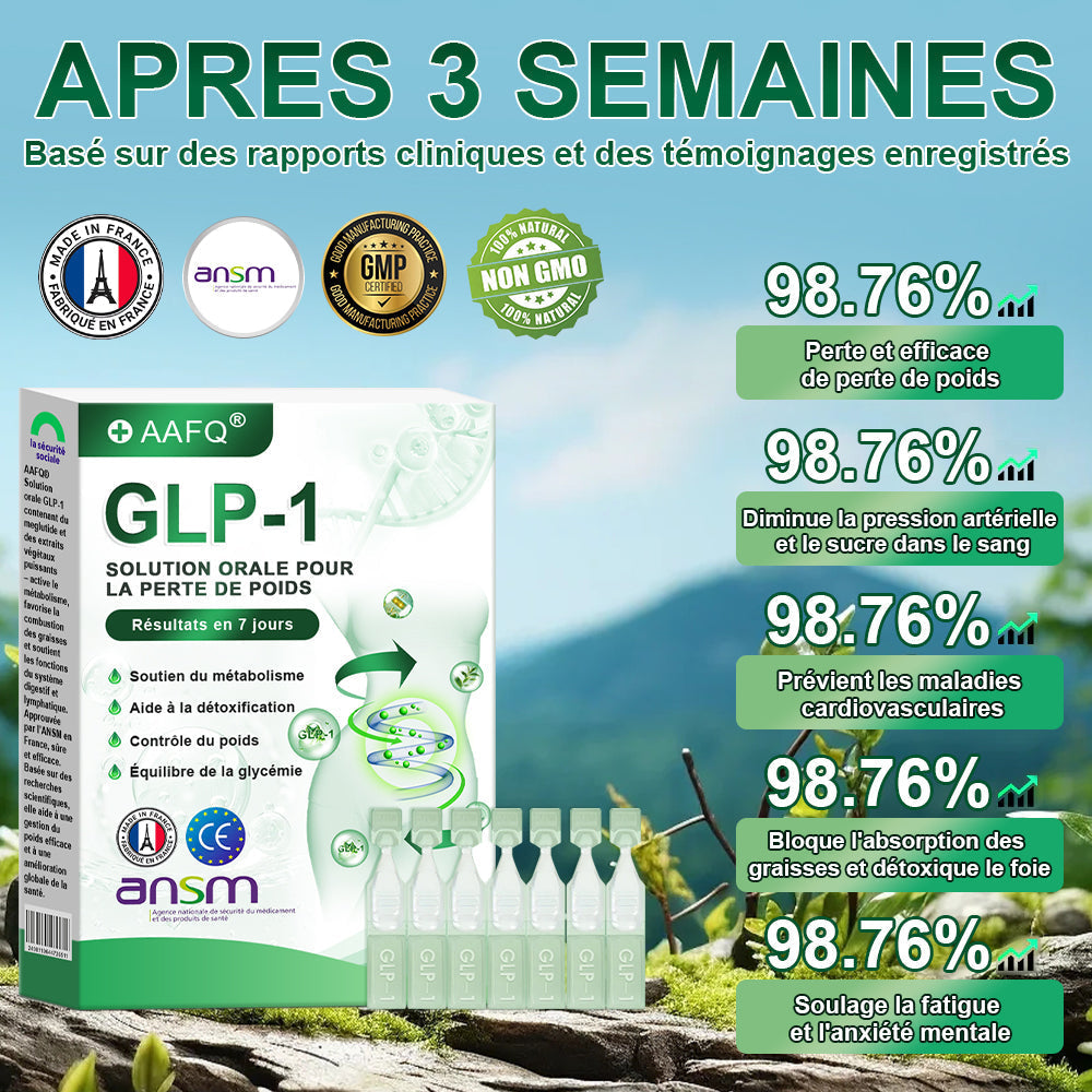 АＡҒ𝗤® G L P-1 𝑺𝒐𝒍𝒖𝒕𝒊𝒐𝒏 𝑶𝒓𝒂𝒍𝒆 💧 Une seule fois par semaine, premiers résultats visibles en 7 jours💧Pour l'obésité, le cœur et la circulation, le diabète, l'apnée du sommeil, les articulations et plus encore⏳