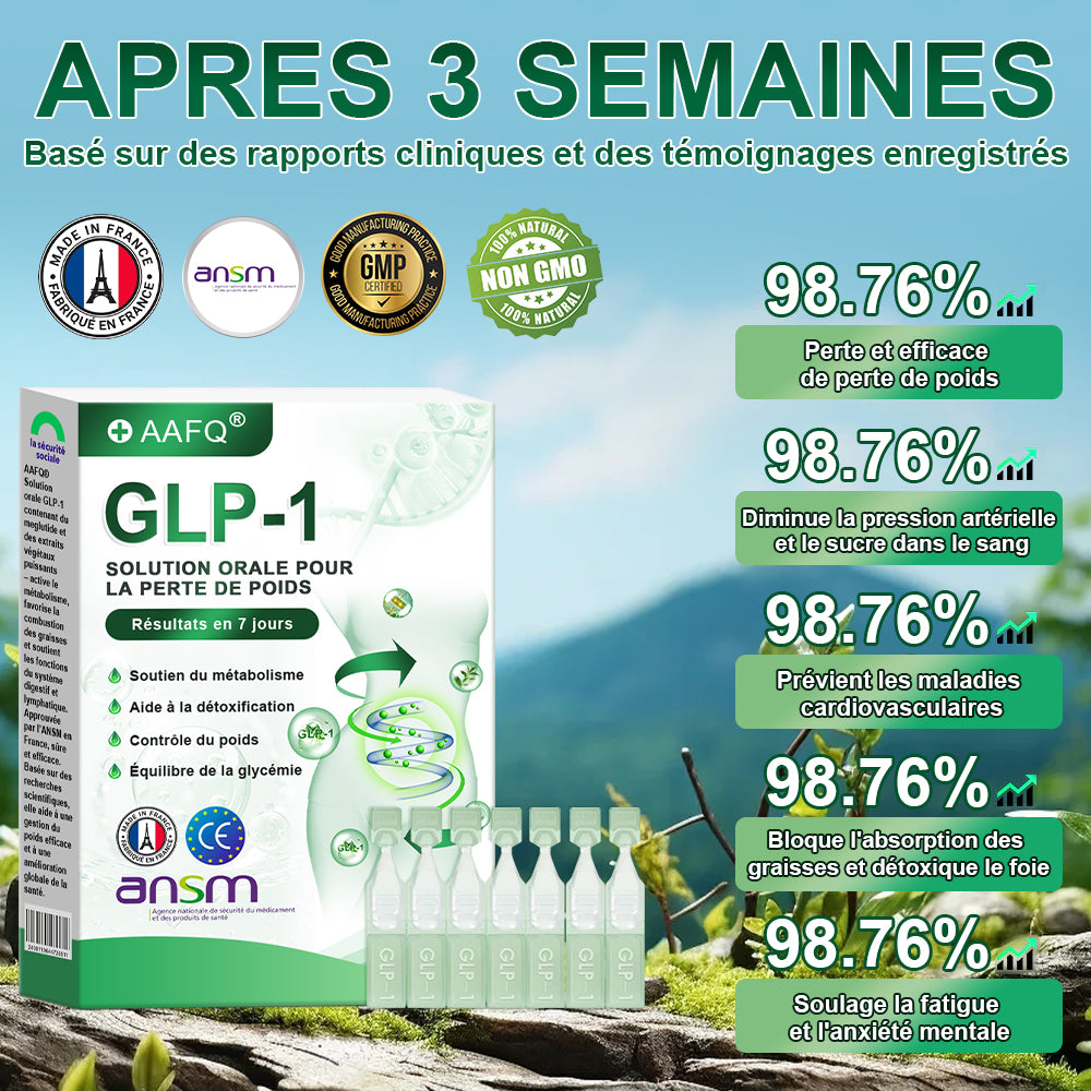 𝐀𝐀Ғ𝐐® G L P-1 𝑺𝒐𝒍𝒖𝒕𝒊𝒐𝒏 𝑶𝒓𝒂𝒍𝒆 🔔 Une seule fois par semadine, premiers résultats visibles en 7 jours👨‍⚕️Pour l'obésité, le cœur et la circulation, le diabète, l'apnée du sommeil, les articulations et plus encore